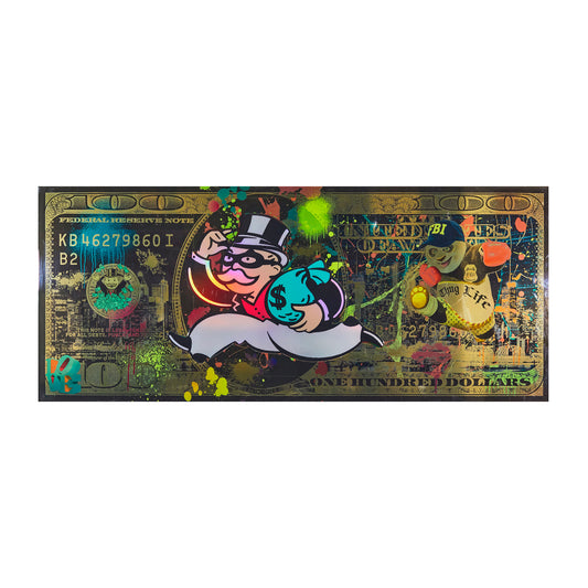 GOLD MONOPOLY 100 DOLLAR