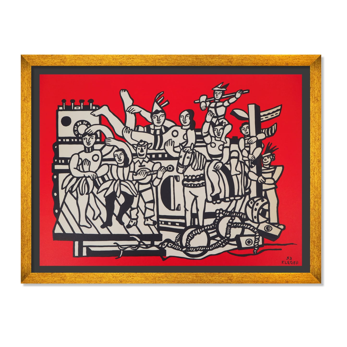 LA GRAN PARADA EN UN FONDO ROJO