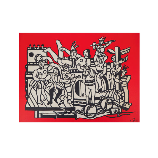 LA GRAN PARADA EN UN FONDO ROJO