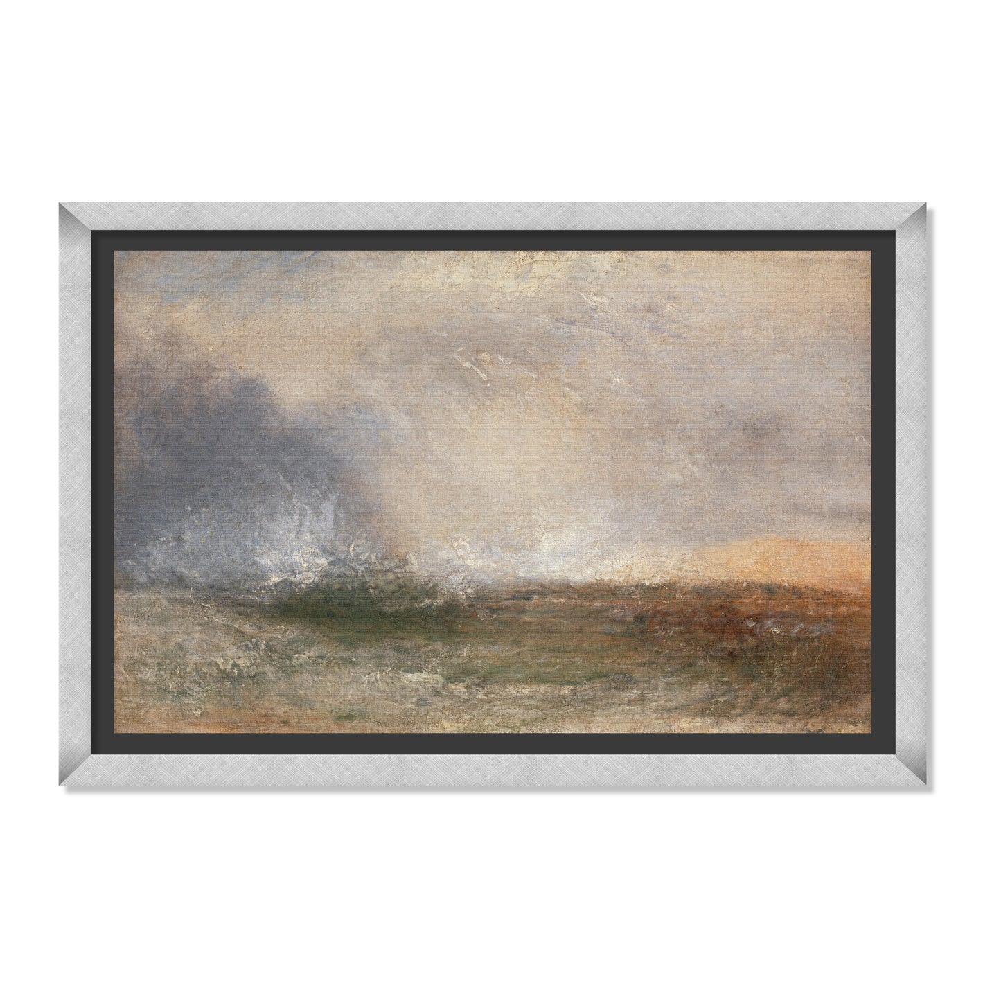 MAR TORMENTOSO ROMPIENDO EN LA ORILLA