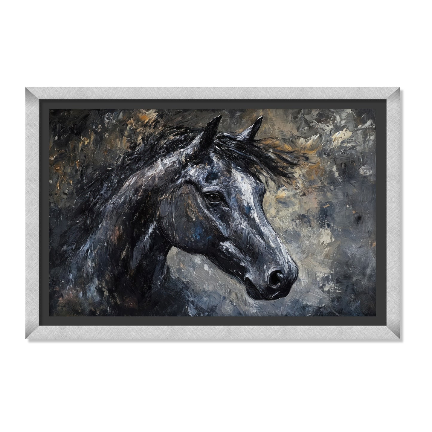 RETRATO DE CABALLO NEGRO