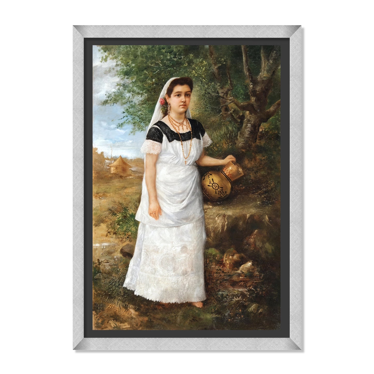 MUJER PARAGUAYA CON CANTARO