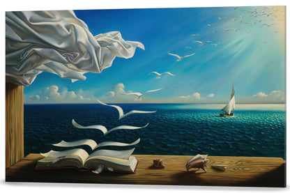 EL LIBRO EN LAS OLAS DEL VELERO
