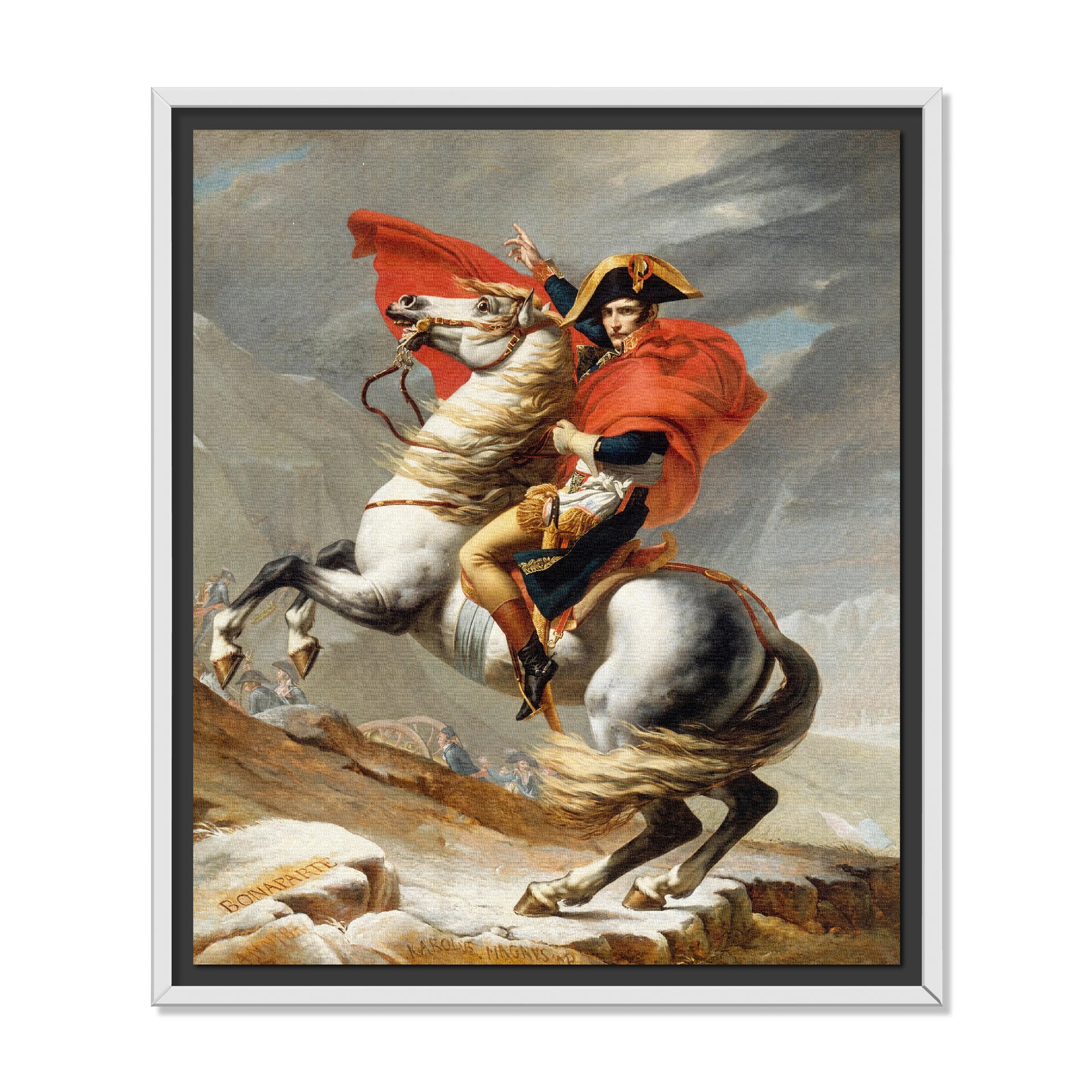 Cuadro De Lienzo Arte Pop Napoleón - Marco De Madera 35x50 Cm - Listo Para Colgar - Giallobus