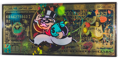 GOLD MONOPOLY 100 DOLLAR