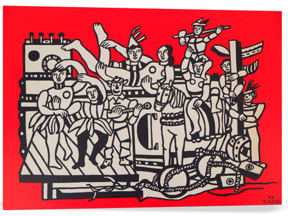 LA GRAN PARADA EN UN FONDO ROJO