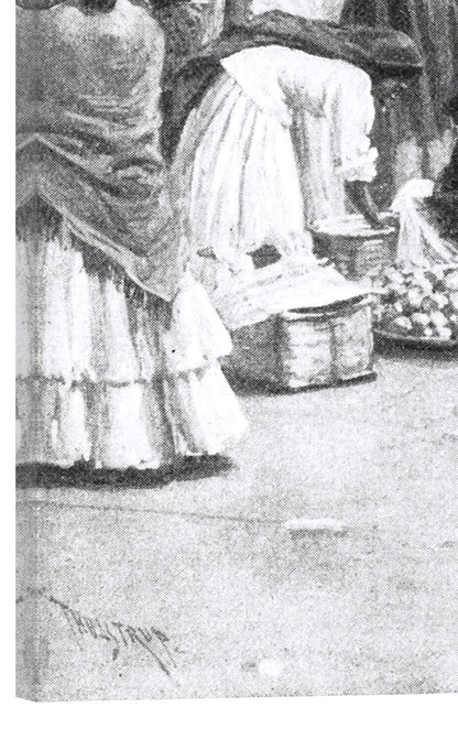 MERCADO EN LA PLAZA DE LA CIUDAD DE ASUNCIÓN 1891 MUJERES CON VESTIMENTA TRADICIONAL