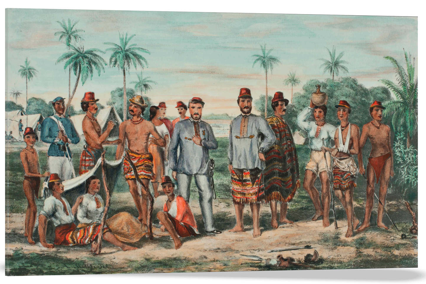 RETRATO DE LOS PRISIONEROS PARAGUAYOS TOMADOS EN LA LOMA VALENTINA