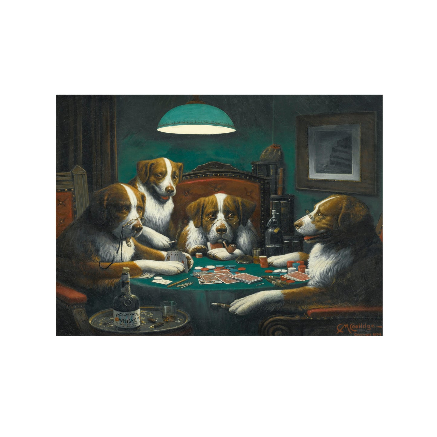 PERROS JUGANDO AL PÓQUER