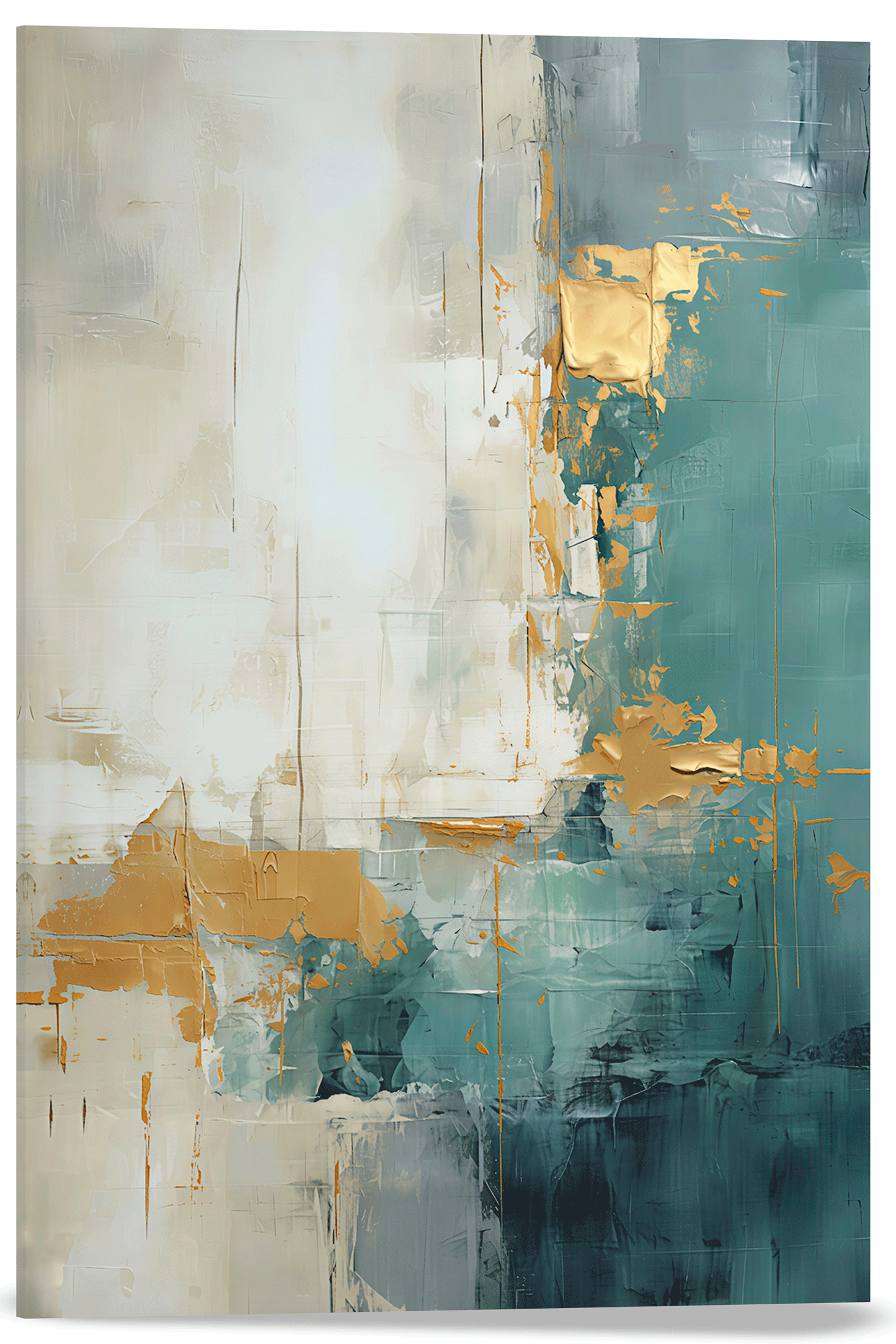 ABSTRACTO TURQUESA Y ORO