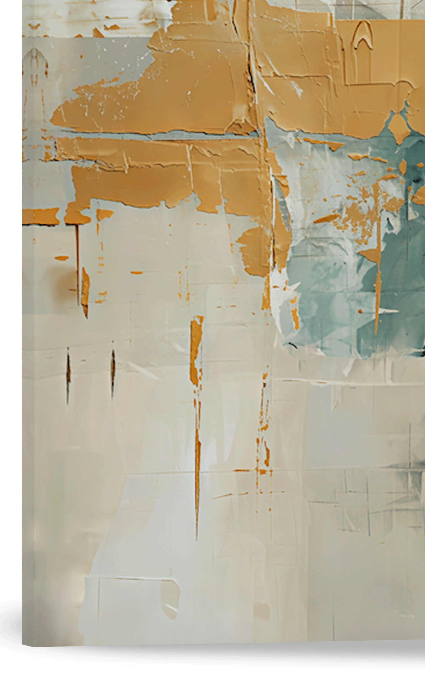 ABSTRACTO TURQUESA Y ORO