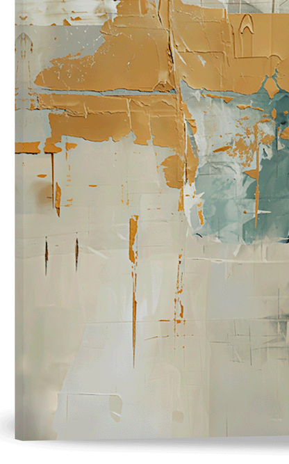 ABSTRACTO TURQUESA Y ORO