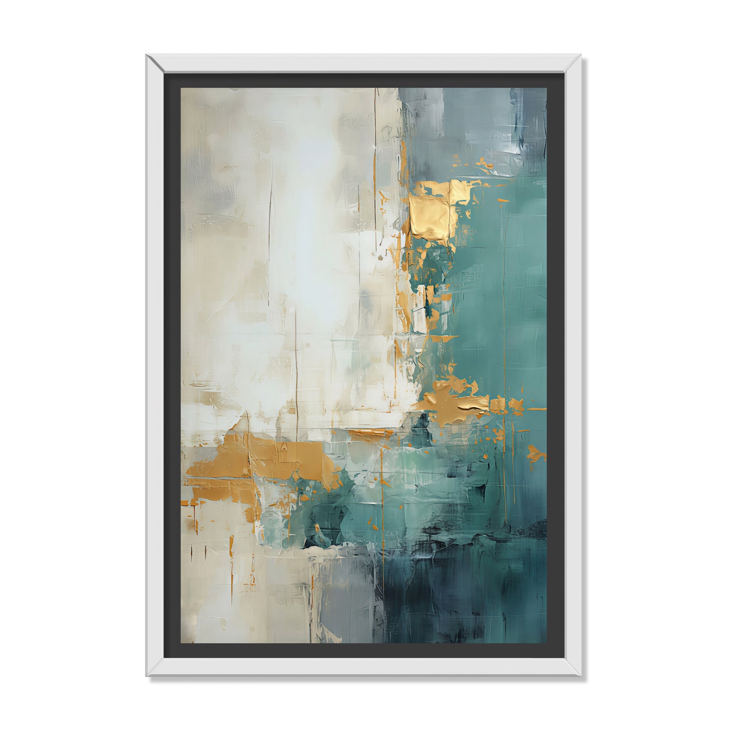 ABSTRACTO TURQUESA Y ORO