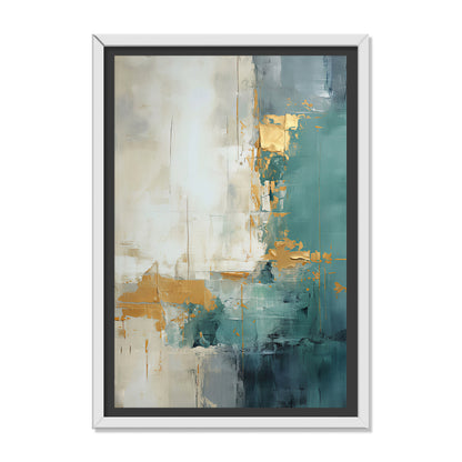 ABSTRACTO TURQUESA Y ORO