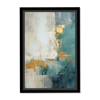 ABSTRACTO TURQUESA Y ORO