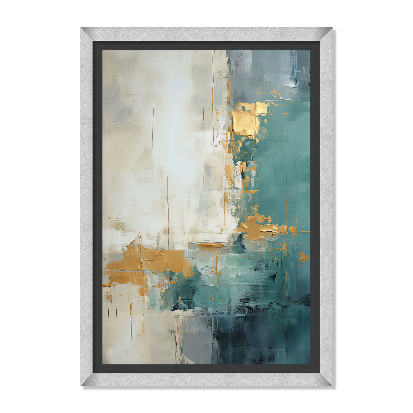 ABSTRACTO TURQUESA Y ORO