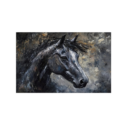 RETRATO DE CABALLO NEGRO