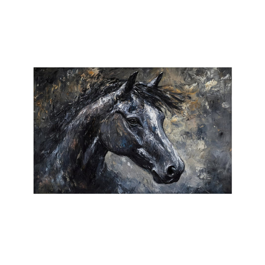 RETRATO DE CABALLO NEGRO