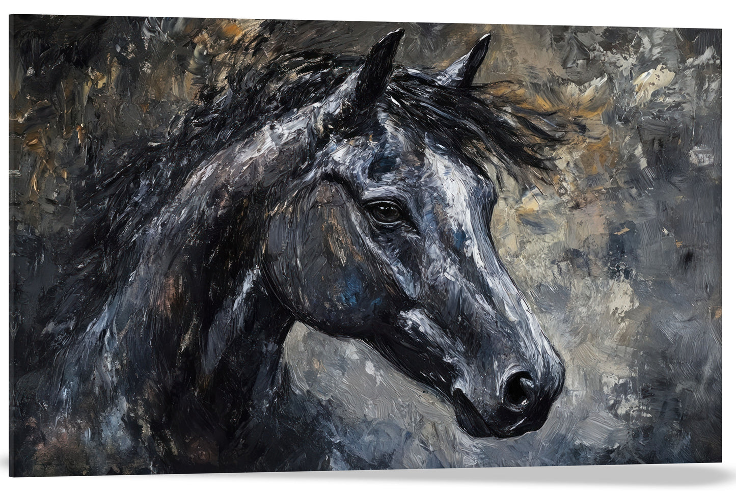 RETRATO DE CABALLO NEGRO