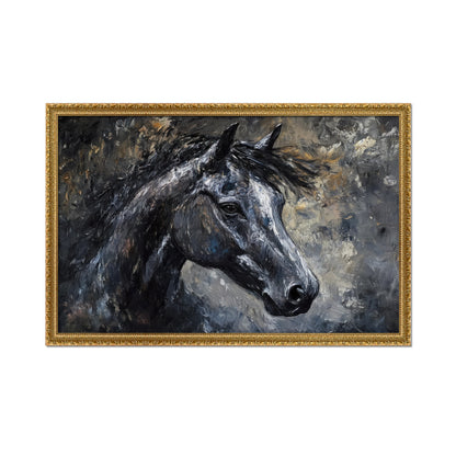 RETRATO DE CABALLO NEGRO
