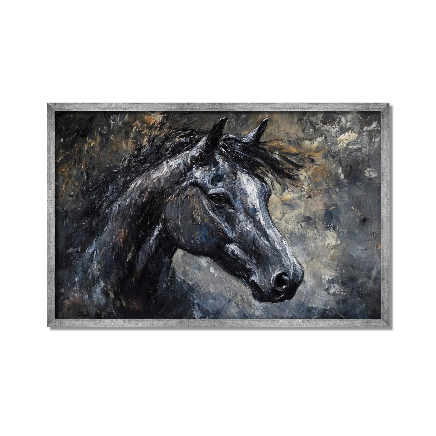 RETRATO DE CABALLO NEGRO