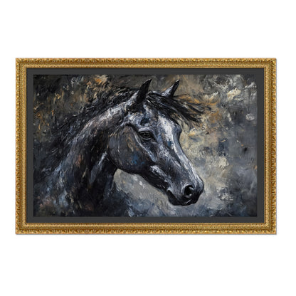 RETRATO DE CABALLO NEGRO