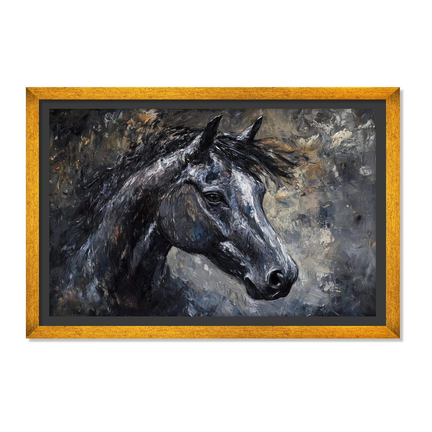 RETRATO DE CABALLO NEGRO