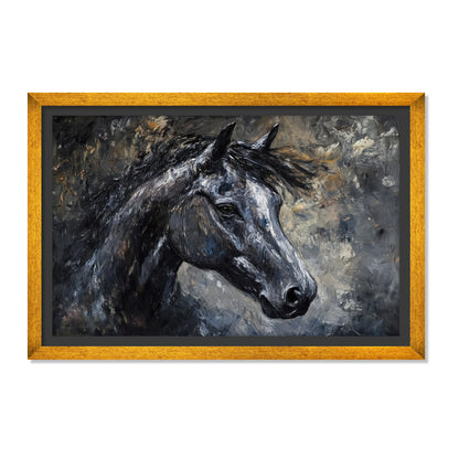 RETRATO DE CABALLO NEGRO