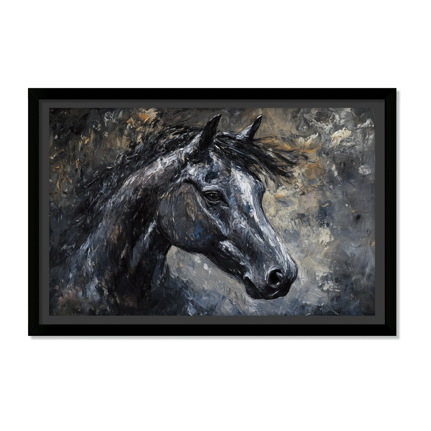 RETRATO DE CABALLO NEGRO