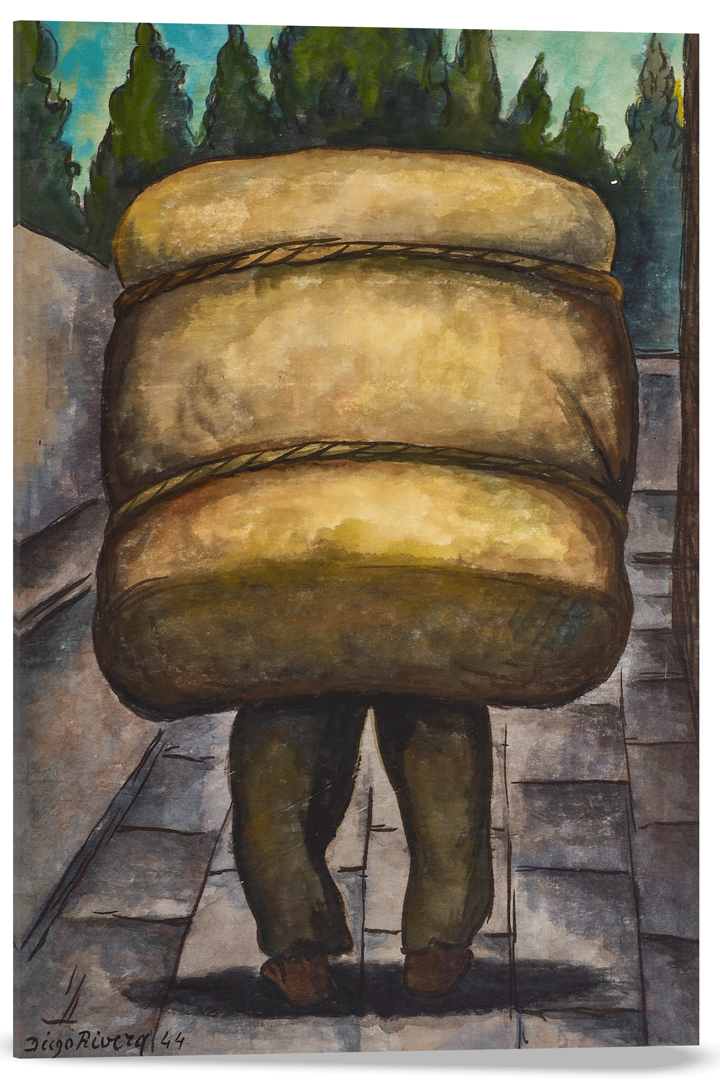 CON LA CARGA A ESPALDAS