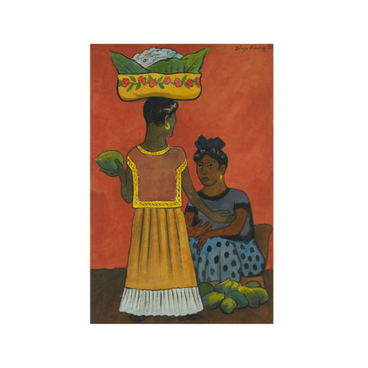 DOS MUJERES VENDIENDO FRUTA