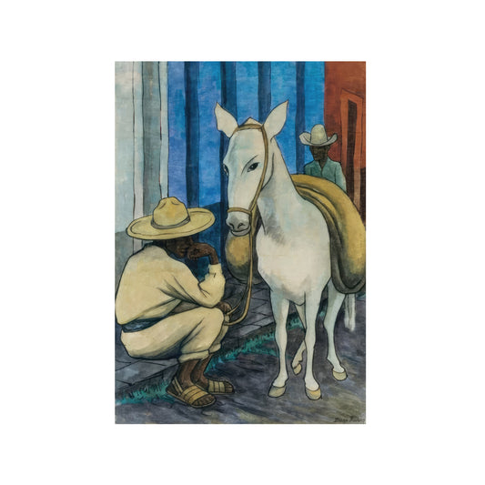 DOS HOMBRES CON MULA