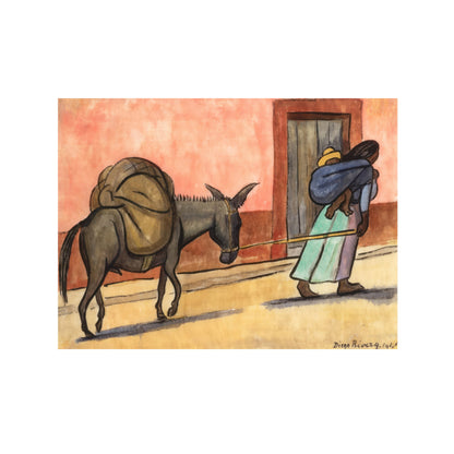 MUJER CON BURRO