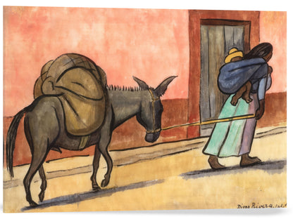 MUJER CON BURRO