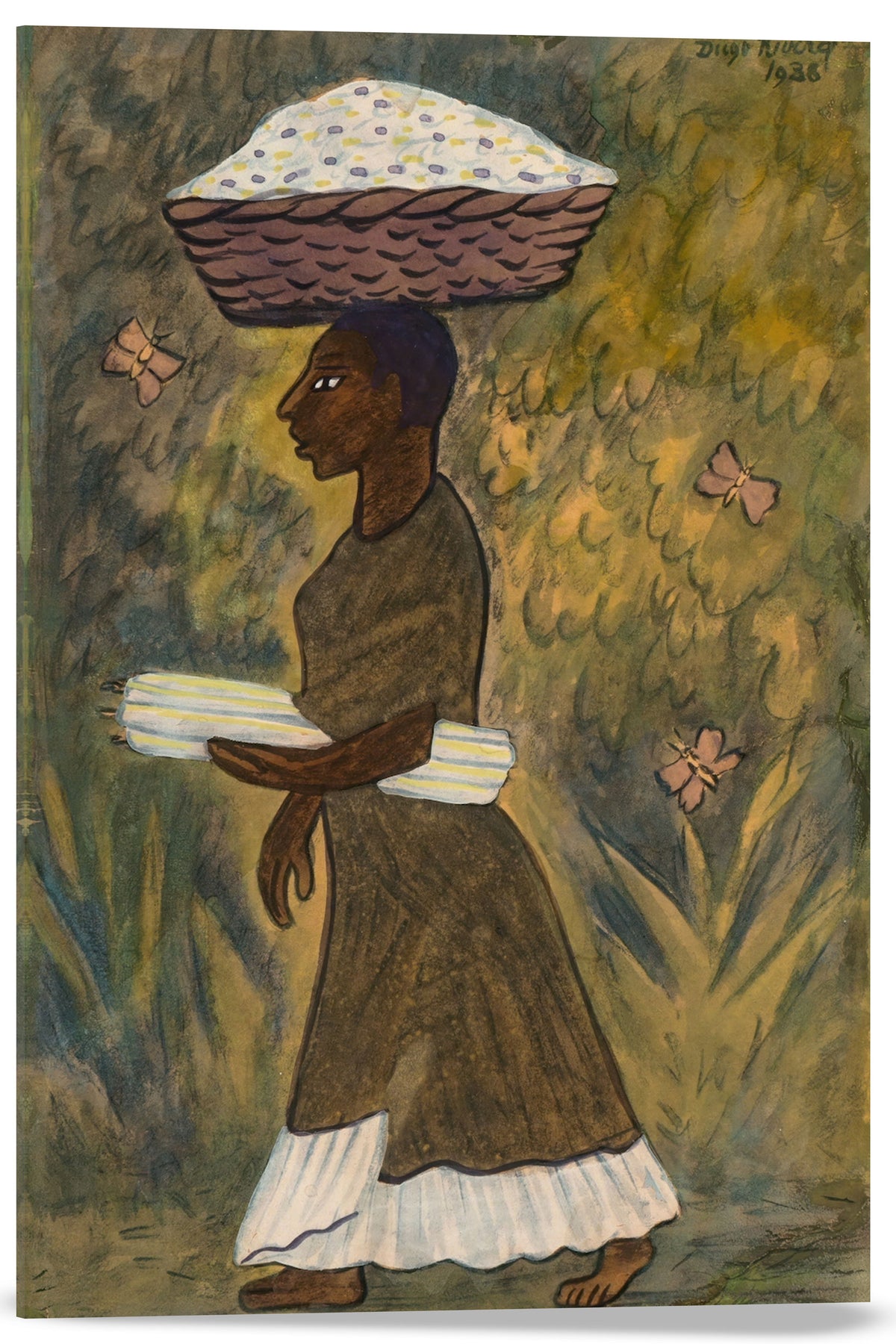 MUJER PORTANDO UNA CANASTA