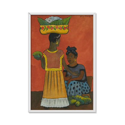 DOS MUJERES VENDIENDO FRUTA