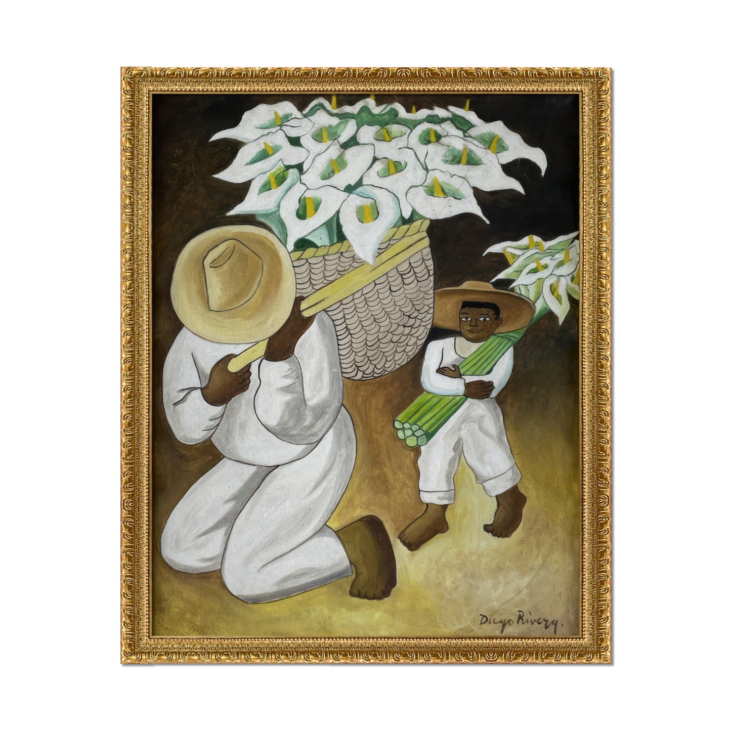 VENDEDOR DE ALCATRACES CON NIÑO
