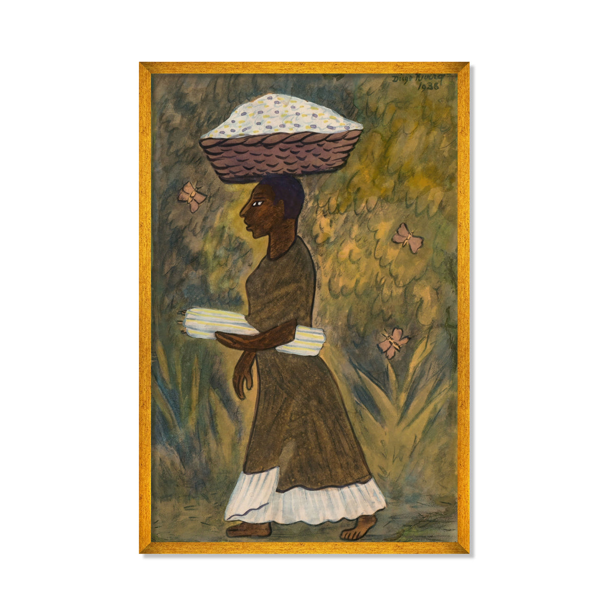 MUJER PORTANDO UNA CANASTA