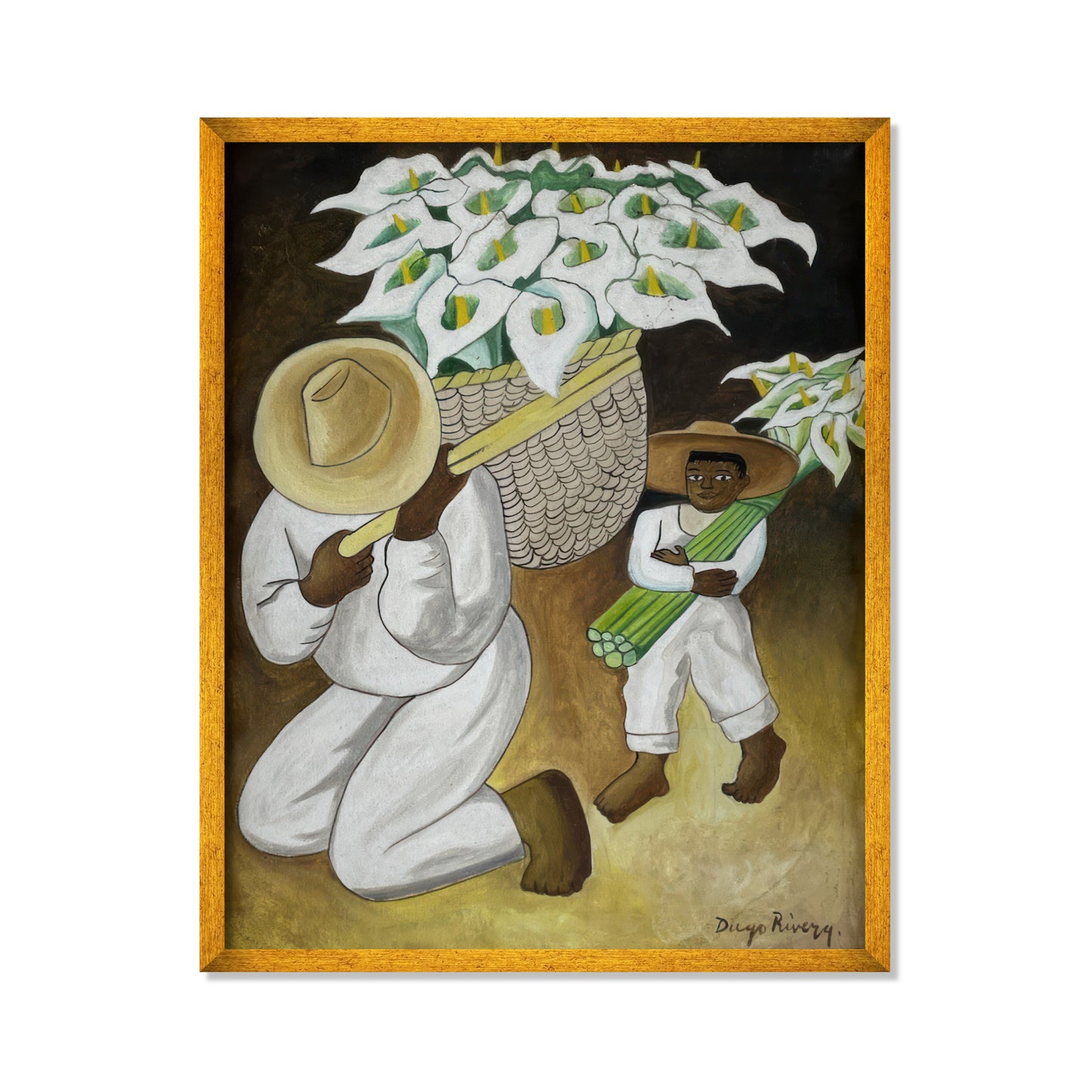 VENDEDOR DE ALCATRACES CON NIÑO