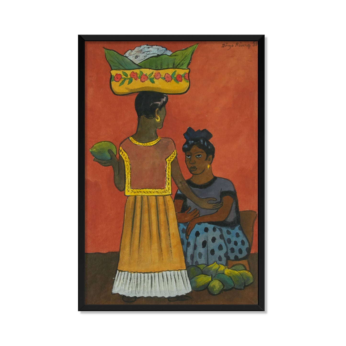 DOS MUJERES VENDIENDO FRUTA