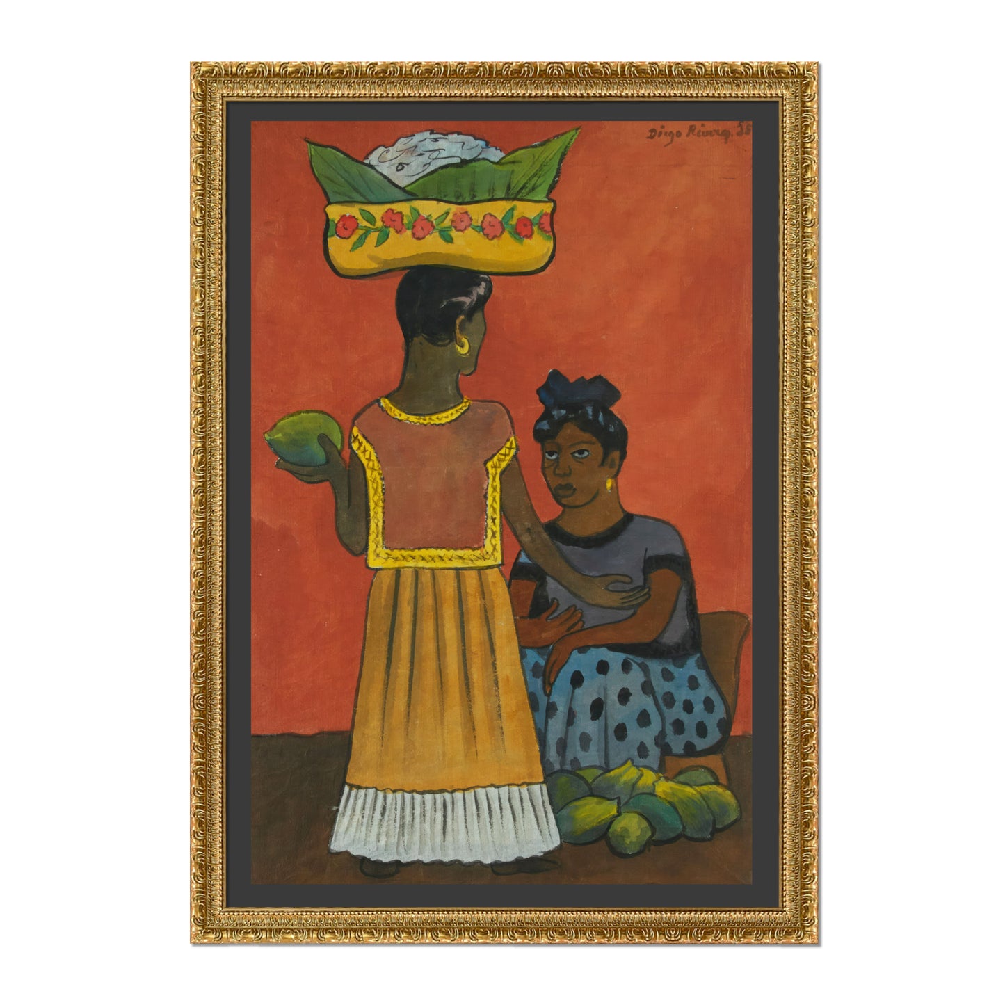 DOS MUJERES VENDIENDO FRUTA