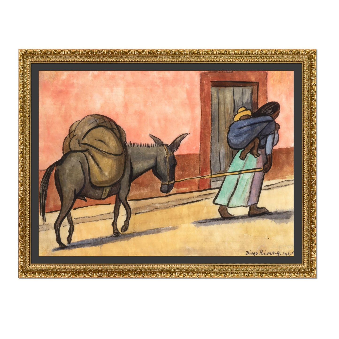 MUJER CON BURRO