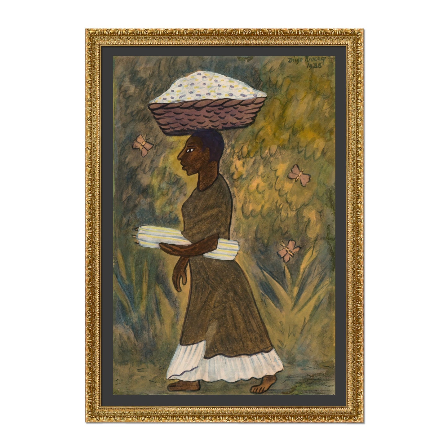 MUJER PORTANDO UNA CANASTA