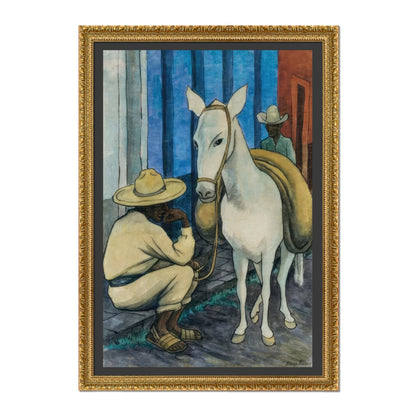 DOS HOMBRES CON MULA