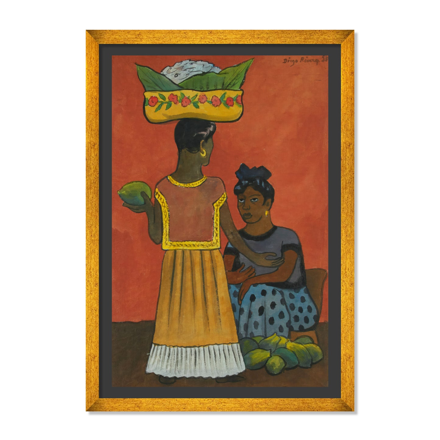 DOS MUJERES VENDIENDO FRUTA