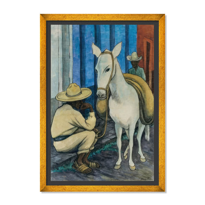 DOS HOMBRES CON MULA