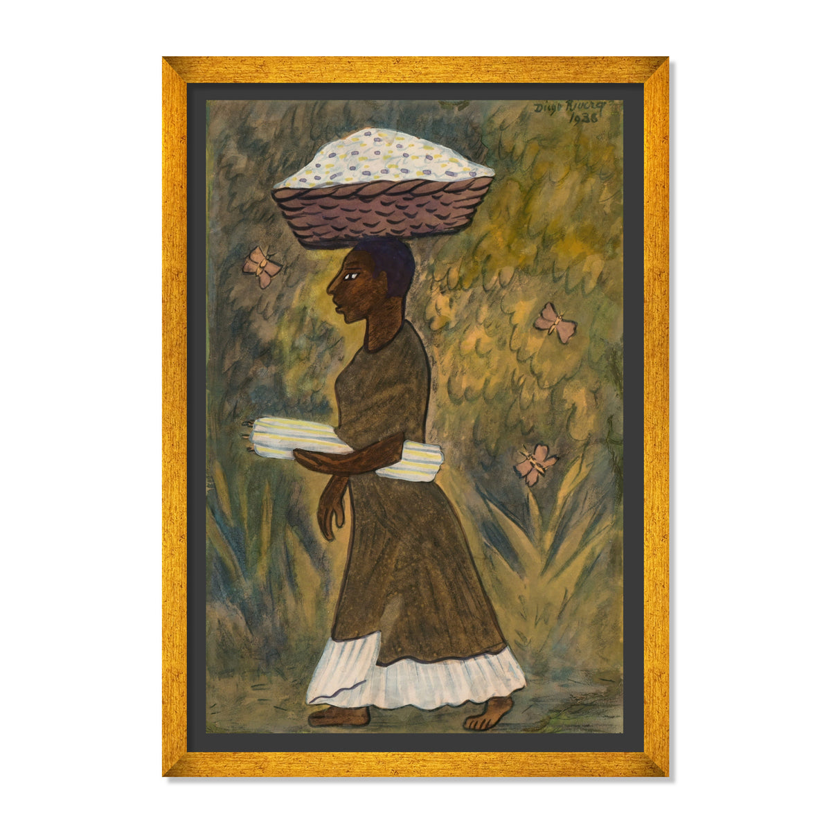 MUJER PORTANDO UNA CANASTA