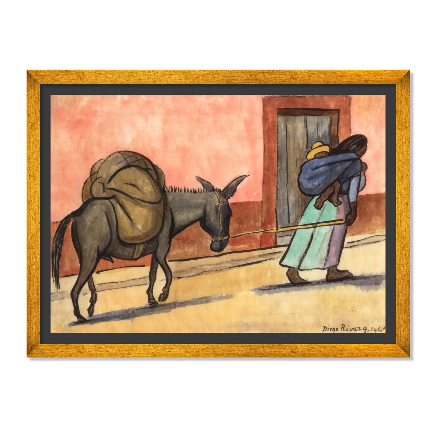 MUJER CON BURRO