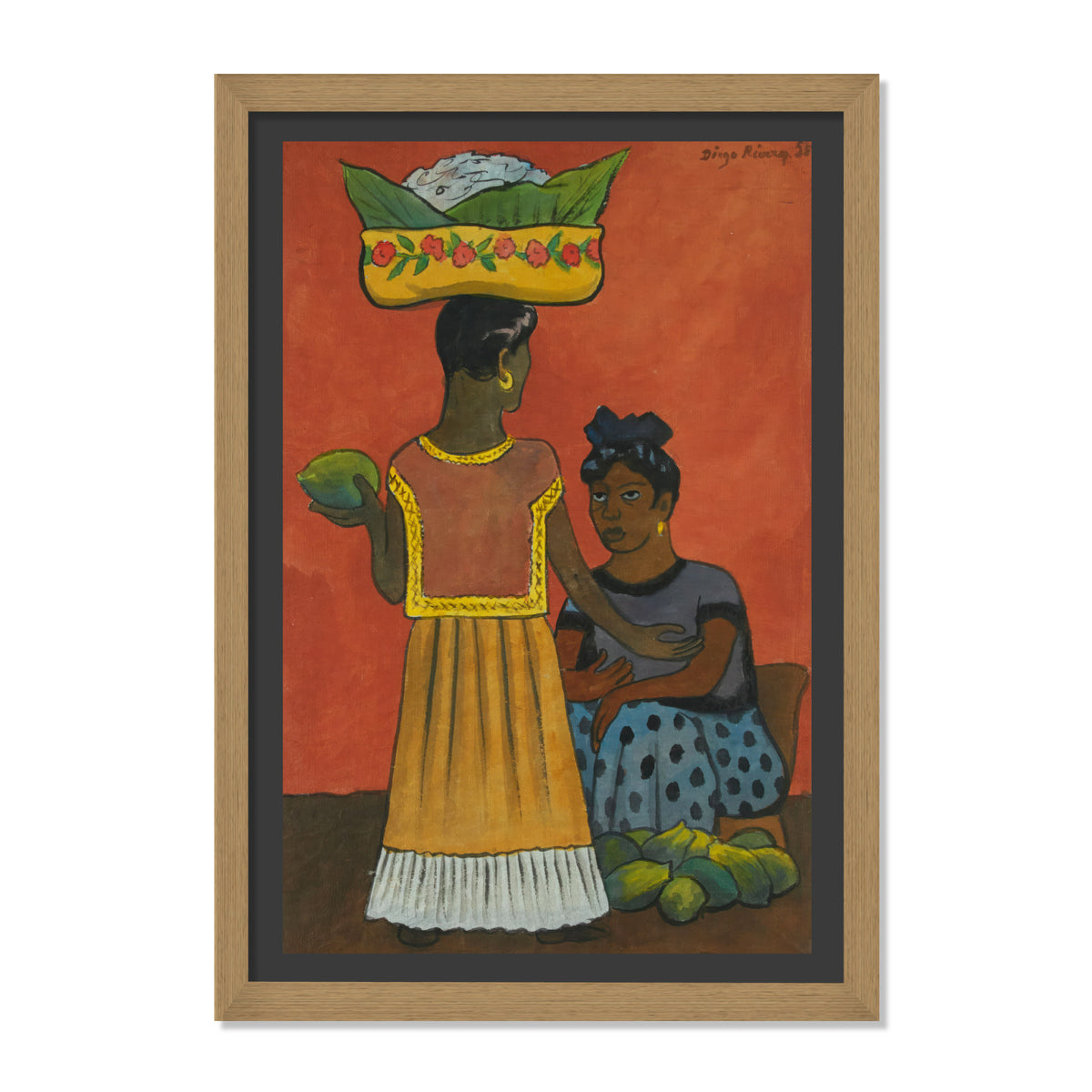 DOS MUJERES VENDIENDO FRUTA