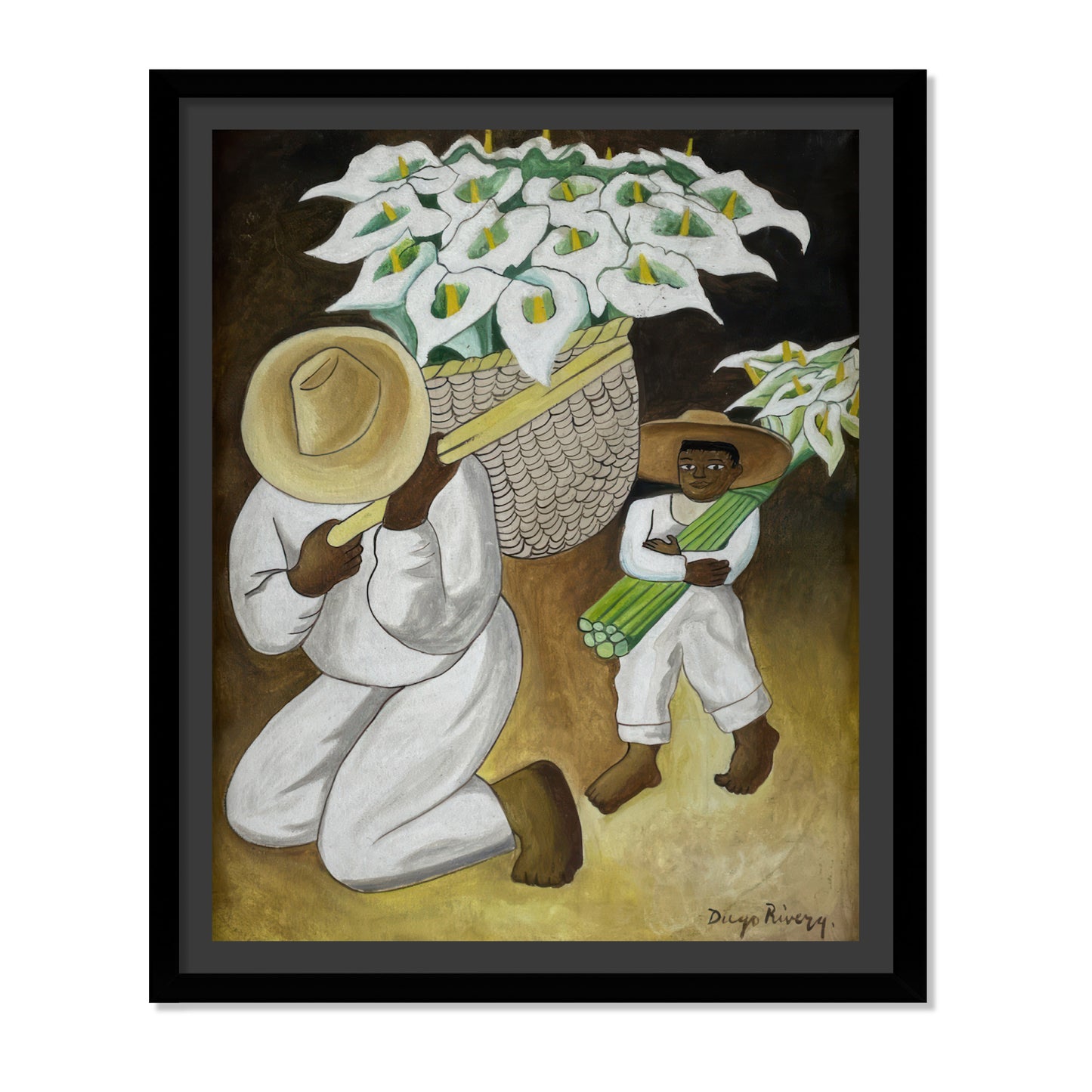 VENDEDOR DE ALCATRACES CON NIÑO